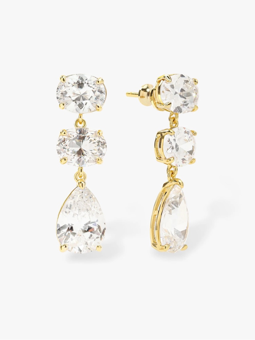 Melinda Maria Hello Gorgeous Drop Earrings
Gold|White Diamondettes - Picture 3 of 5
